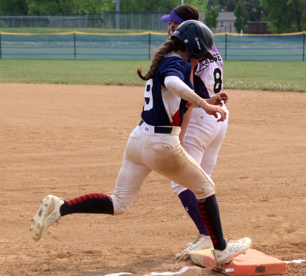 Action from the MHSAA softball provincial championships. (Cassidy Dankochik The Carillon)