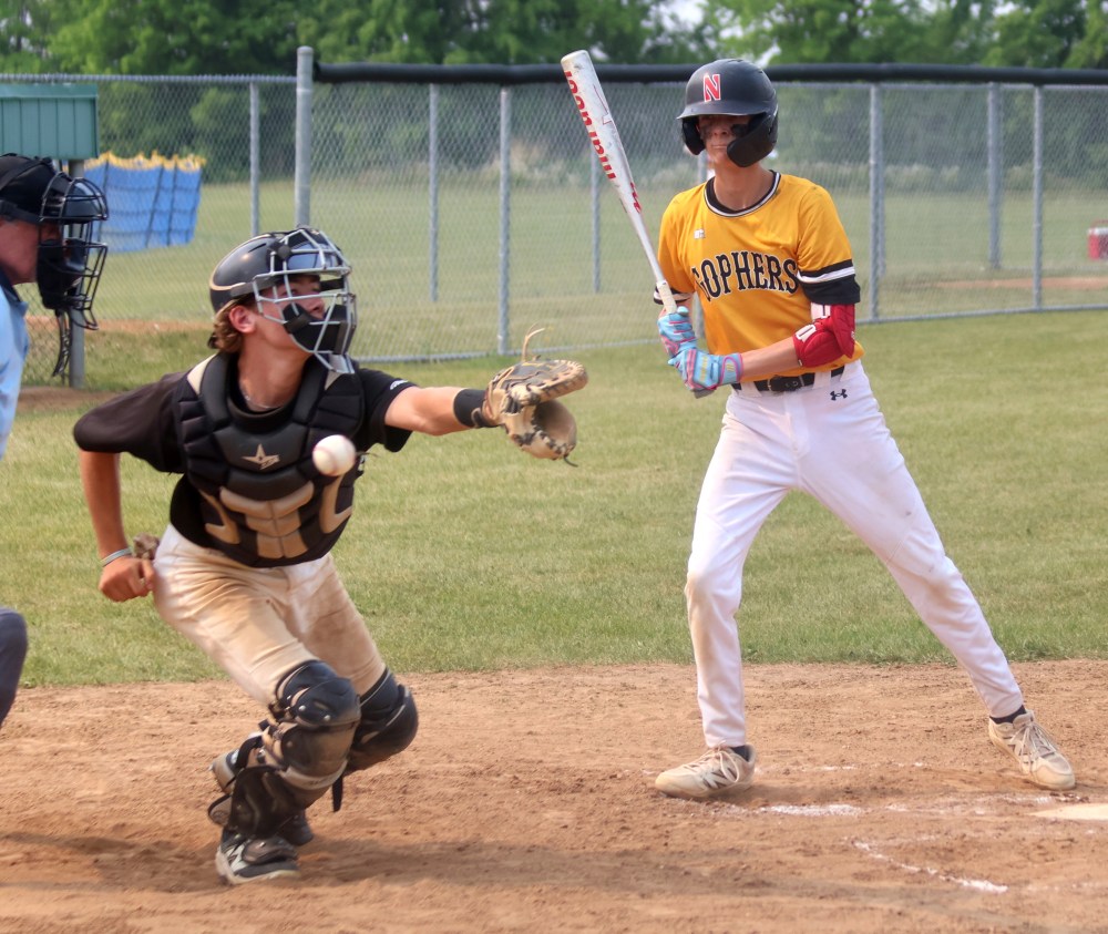 Action from the MHSAA baseball championships in Stonewall. (Cassidy Dankochik The Carillon)