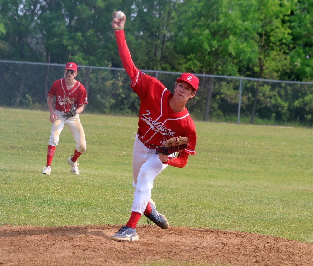 Action from the MHSAA baseball championships in Stonewall. (Cassidy Dankochik The Carillon)