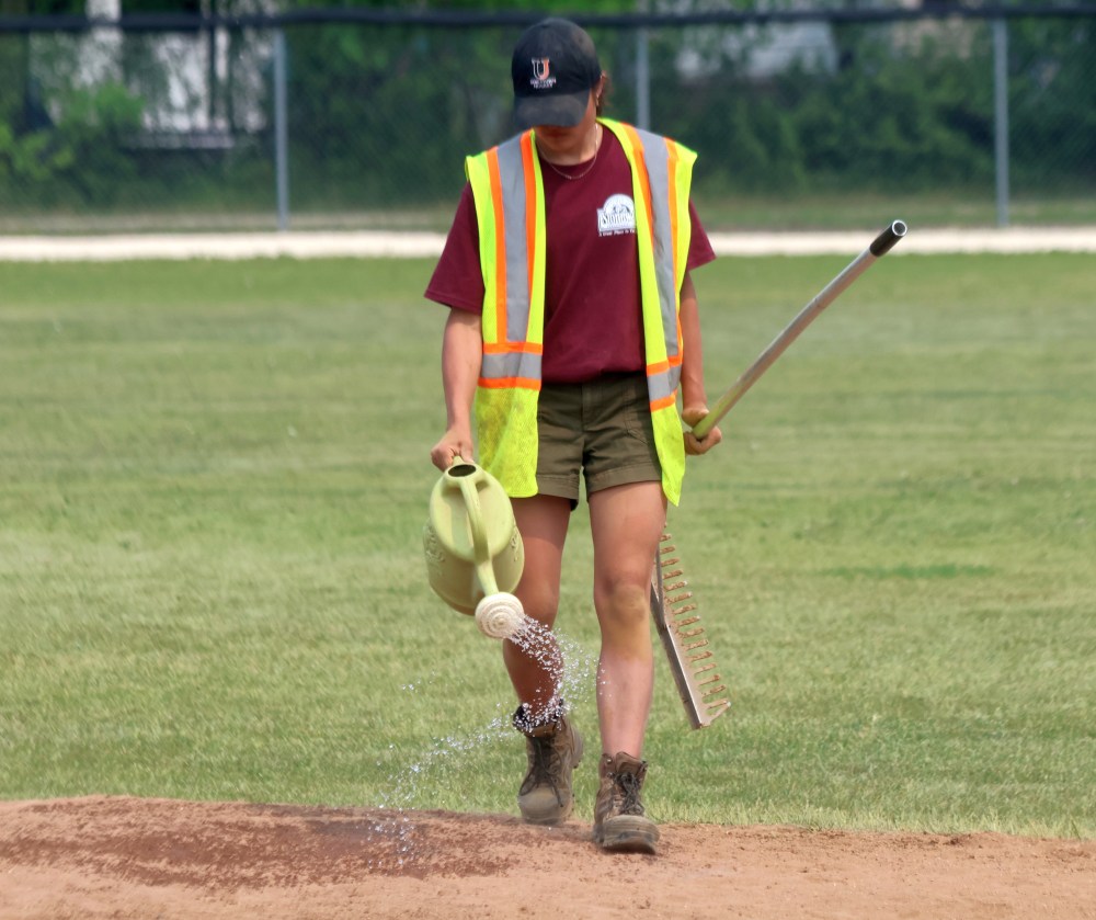 Action from the MHSAA baseball championships in Stonewall. (Cassidy Dankochik The Carillon)