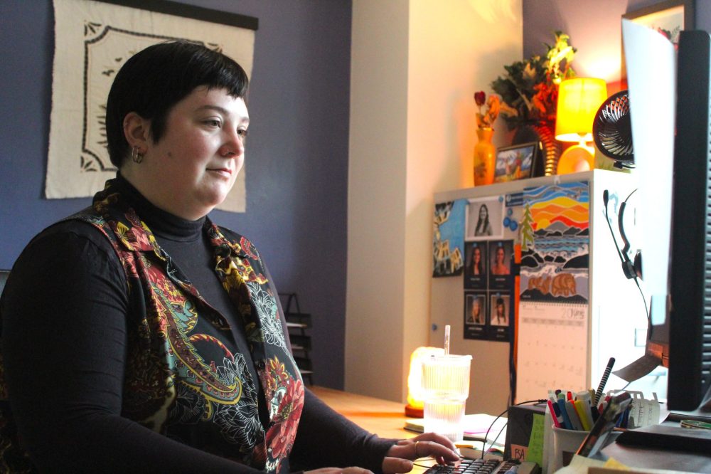 CHRIS GAREAU THE CARILLON
Providence University College financial aid administrator Holly Ammerman has a personal motivation to help kids in care after her family fostered children.