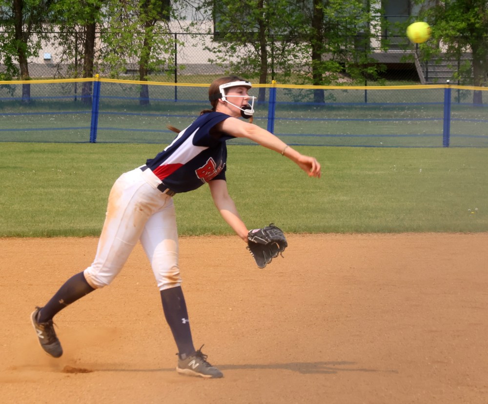 Action from the MHSAA softball provincial championships. (Cassidy Dankochik The Carillon)