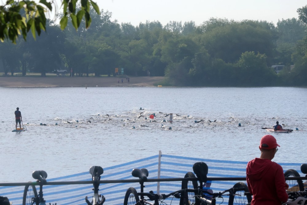 The annual St Malo Triathlon was held June 21 in the provincial park. (Cassidy Dankochik The Carillon)