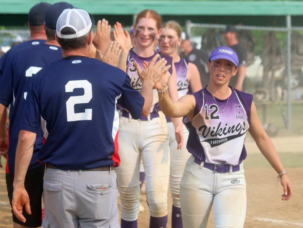 Action from the MHSAA softball provincial championships. (Cassidy Dankochik The Carillon)