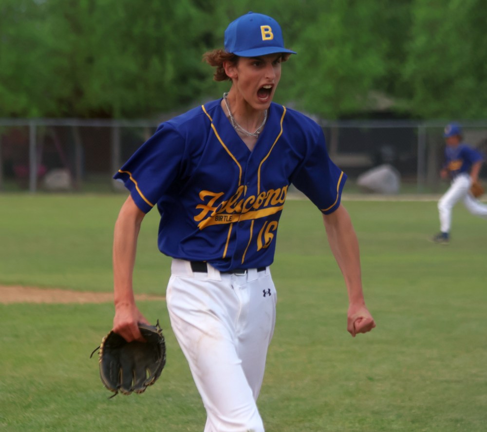 Action from the MHSAA baseball championships in Stonewall. (Cassidy Dankochik The Carillon)