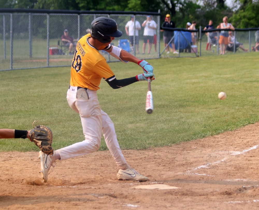 Action from the MHSAA baseball championships in Stonewall. (Cassidy Dankochik The Carillon)