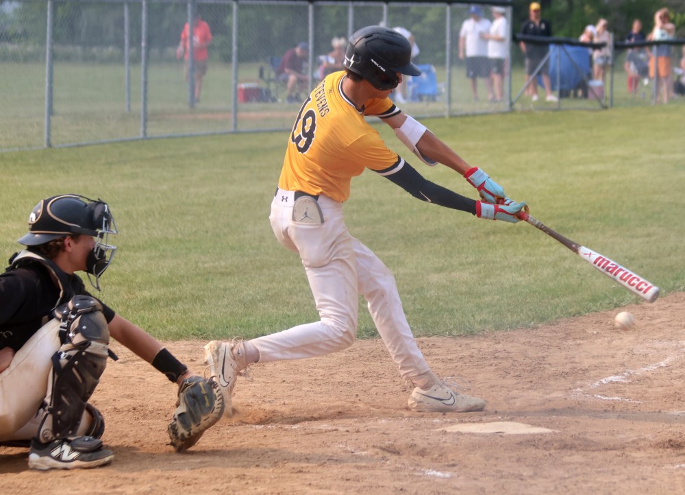 Action from the MHSAA baseball championships in Stonewall. (Cassidy Dankochik The Carillon)