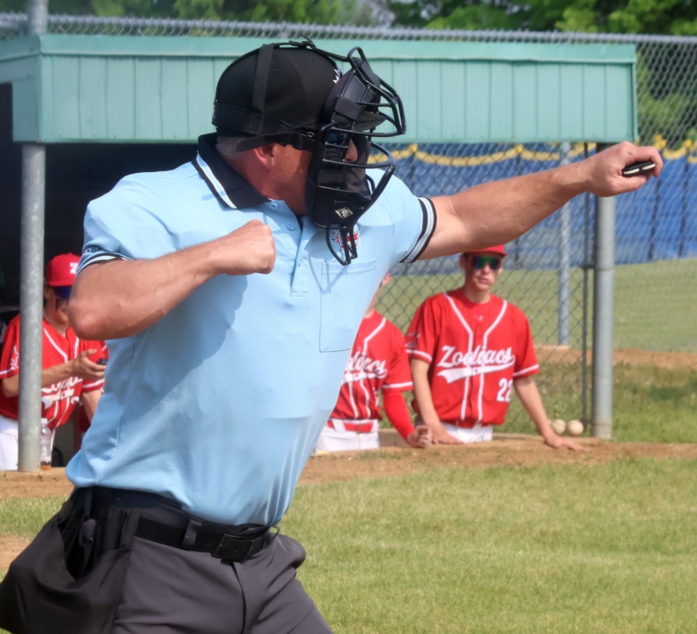 Action from the MHSAA baseball championships in Stonewall. (Cassidy Dankochik The Carillon)