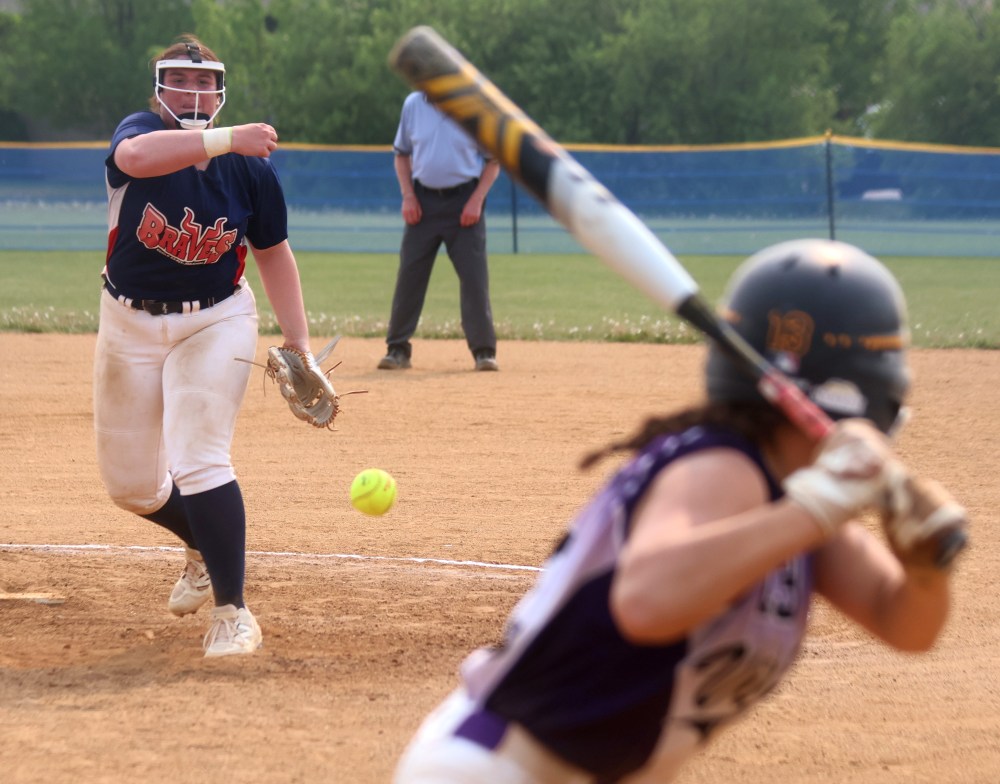 Action from the MHSAA softball provincial championships. (Cassidy Dankochik The Carillon)