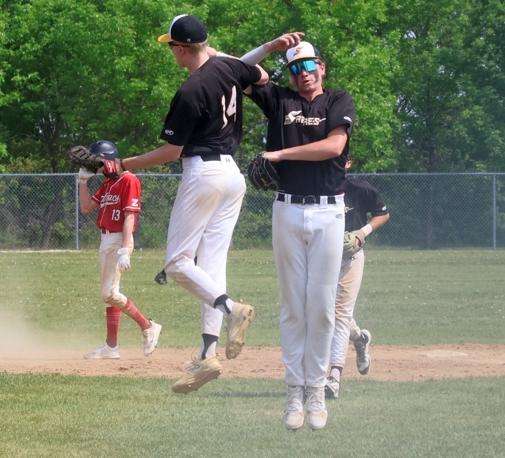 Action from the MHSAA baseball championships in Stonewall. (Cassidy Dankochik The Carillon)