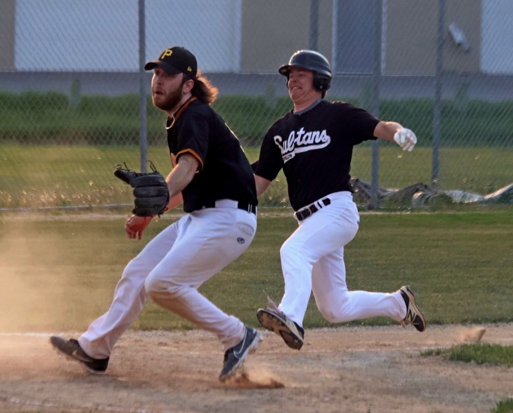 The Carillon Sultans defeated North Winnipeg in Winnipeg Senior Baseball League action at A.D. Penner Park May 27. (Cassidy Dankochik The Carillon)