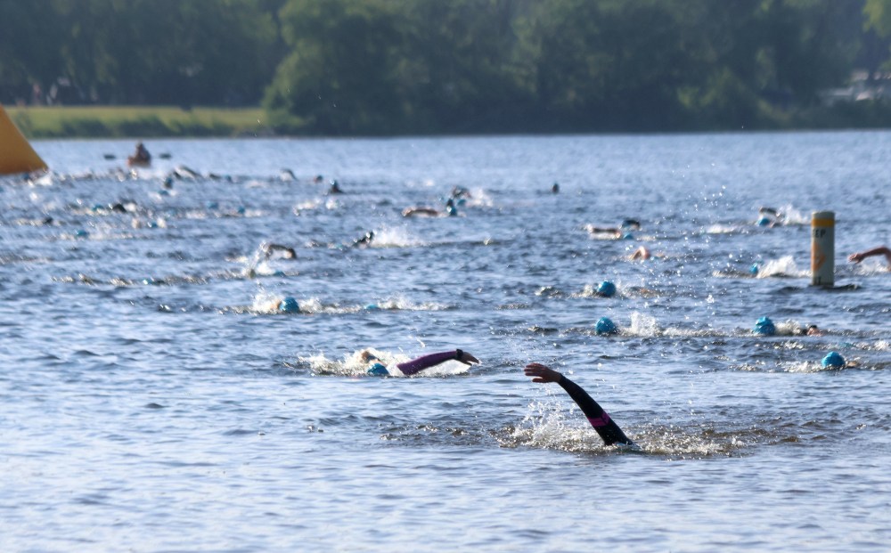 The annual St Malo Triathlon was held June 21 in the provincial park. (Cassidy Dankochik The Carillon)