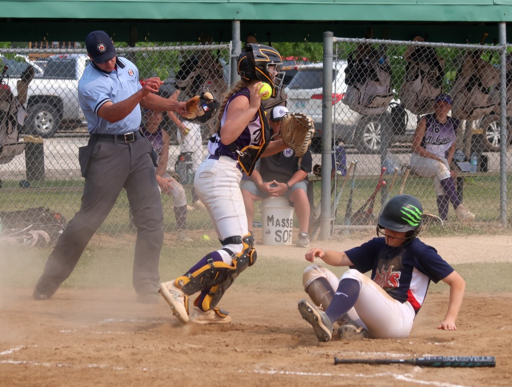 Action from the MHSAA softball provincial championships. (Cassidy Dankochik The Carillon)