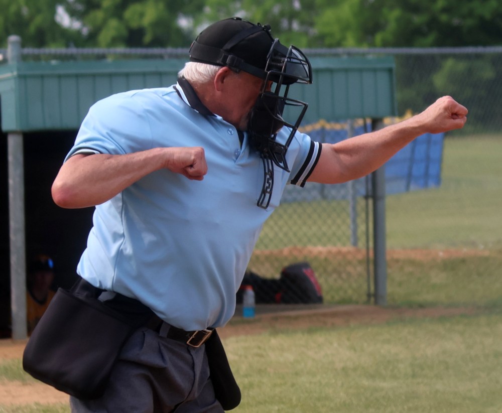 Action from the MHSAA baseball championships in Stonewall. (Cassidy Dankochik The Carillon)