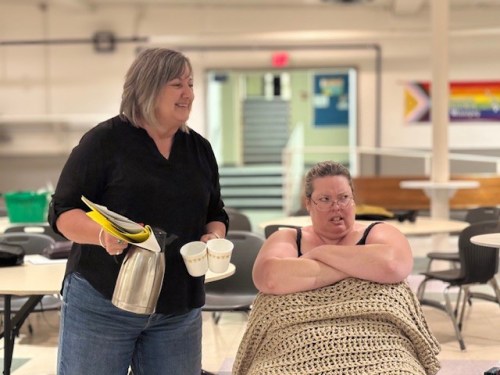 Submitted
Erna Peters, who plays Susan, (left) and Erin Essery, who plays the main character Hildie, rehearse a scene of the play Wherever You May Be about a Ukrainian family's migration to Canada in the 1920s to flee the Russians. The Winnipeg Fringe Festival play will run from July 17 to July 27 at the Theatre Cercle Moliere.