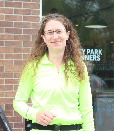 TONI DE GUZMAN THE CARILLON 

Diane Wing outside City Park Runners in Winnipeg on July 15.