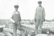 Submitted
Felix Geiler and Peter McClaren sawing logs in 1914.