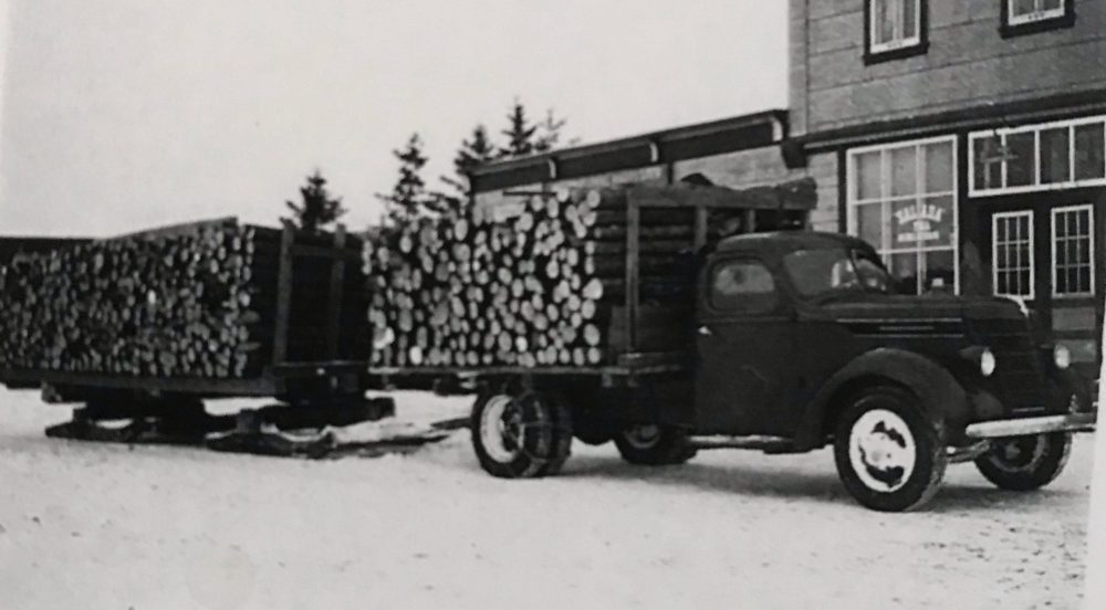 Submitted
A Woodridge logging truck and sleig hauling logs in 1946. Surrounded by thousands of hectares of forest, the lumber industry would become an essential component to the economic development in Woodridge and surrounding communities from the 1900s to the 1950s.