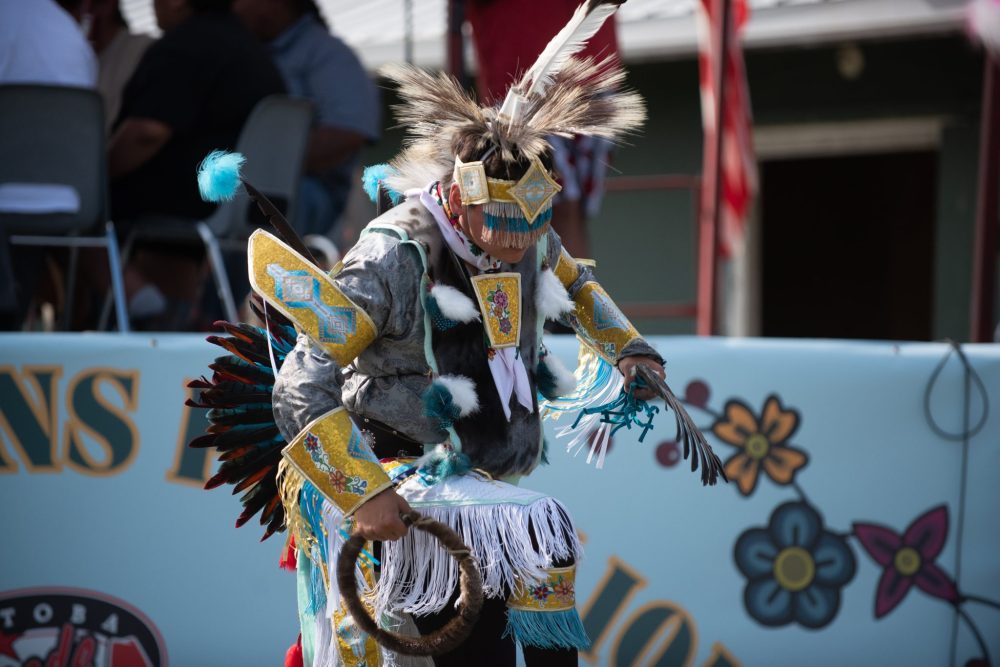 SVJETLANA MLINAREVIC THE CARILLON
Aiden Henry of Roseau River Anishinabe First Nation dances the Prairie Chicken during the Manitoba Stampede in Morris on July 18, 2025.