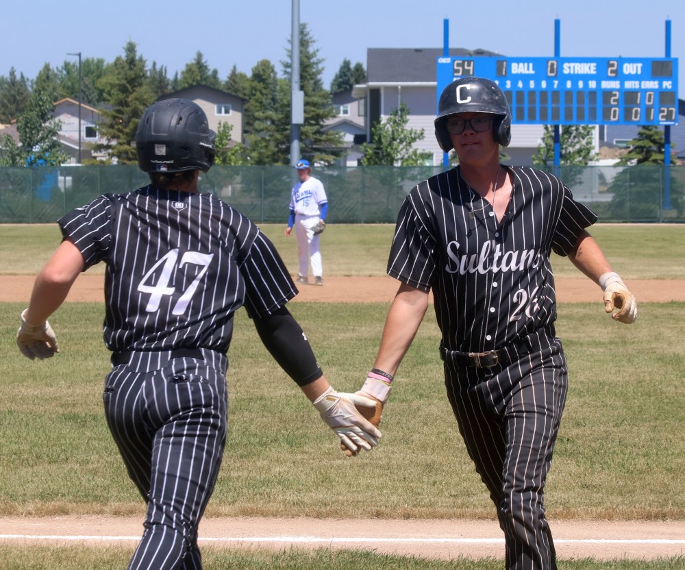 The Carillon Sultans picked up a pair of Canada Day victories during a double-header in Altona. (Cassidy Dankochik The Carillon)