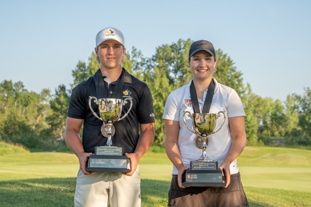 Golf Manitoba photo
Spence Mott (left) and Addison Kartusch won the Manitoba boys and girls junior provincial championships respectively.