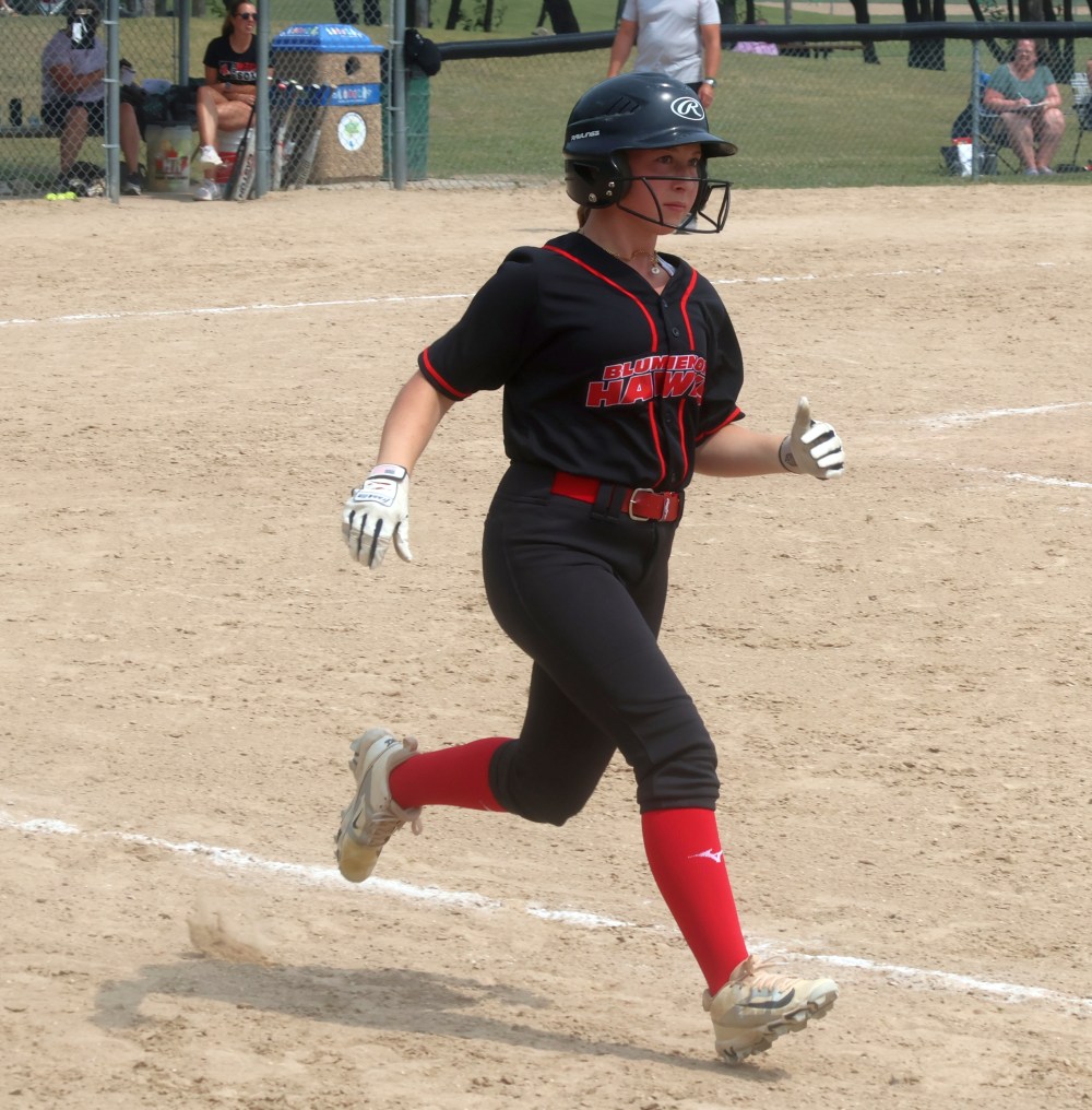The A 17U softball provincial championships were hosted in Steinbach July 12/13. (Cassidy Dankochik The Carillon)
