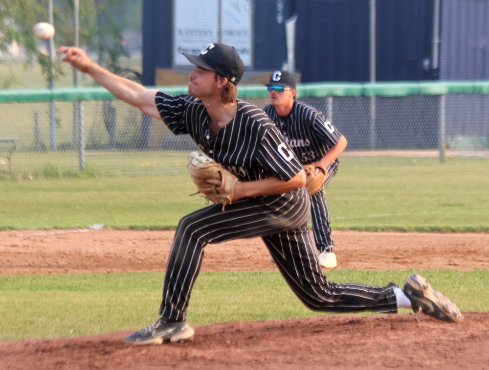 Cedric Lagasse was named MJBL playoff MVP for the second consecutive year, pitching two complete games in victories for Carillon in a 3-1 series win. (Cassidy Dankochik The Carillon)