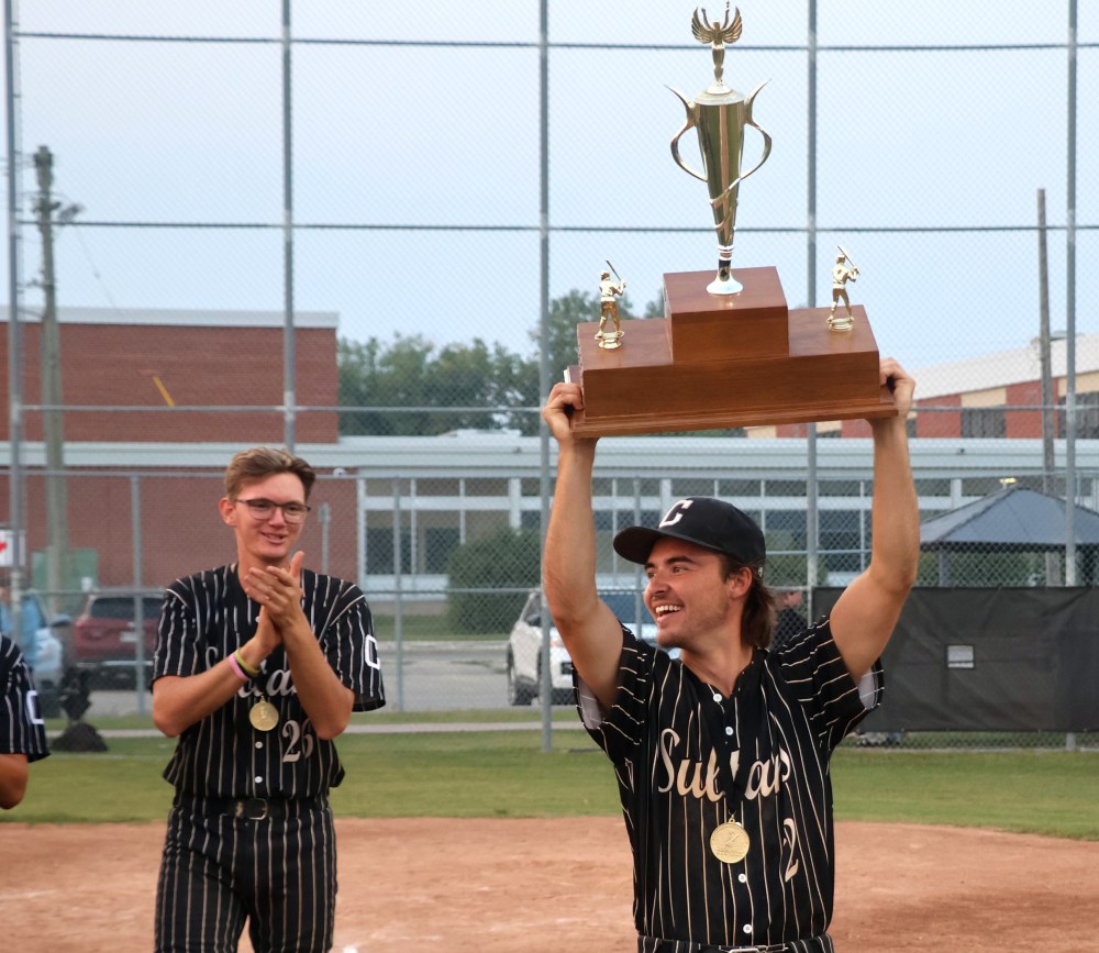 Cedric Lagasse was named MJBL playoff MVP for the second consecutive year, pitching two complete games in victories for Carillon in a 3-1 series win. (Cassidy Dankochik The Carillon)