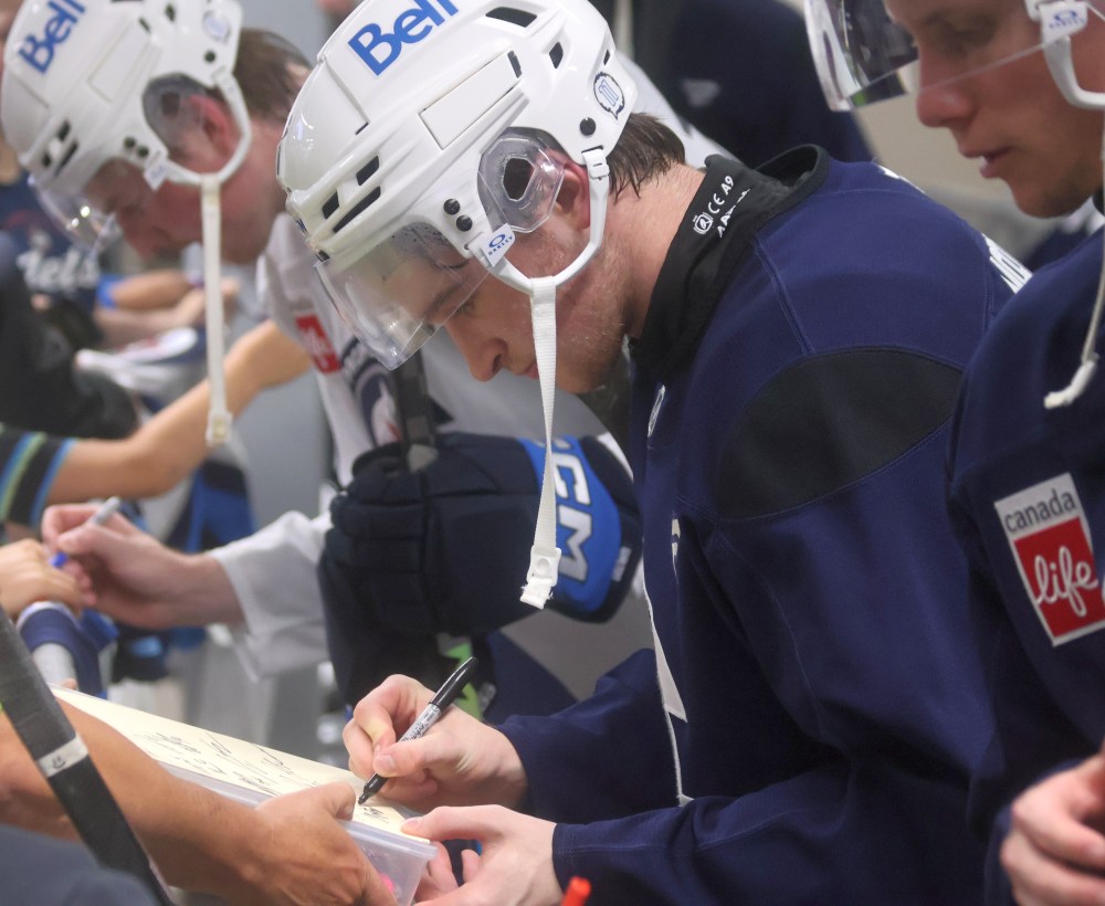 Oakbank's Owen Martin and Lorette's Avery Laliberte were in attendance at the Winnipeg Jets annual prospects camp. (Cassidy Dankochik The Carillon)
