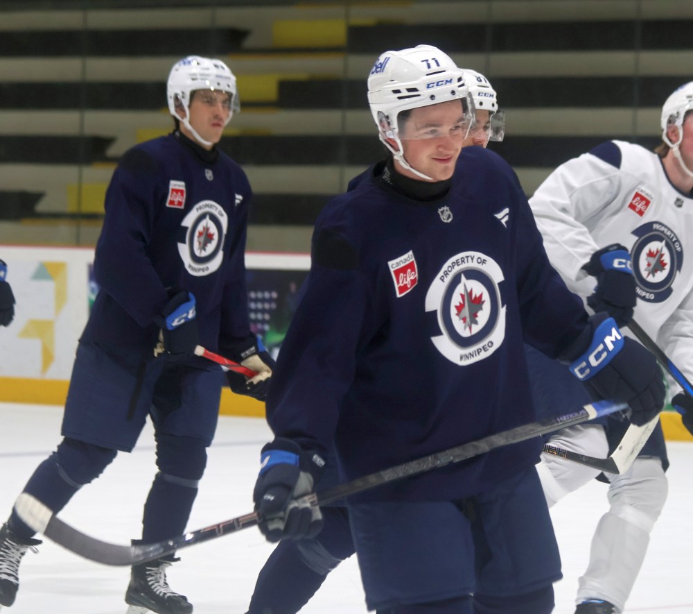 Oakbank's Owen Martin and Lorette's Avery Laliberte were in attendance at the Winnipeg Jets annual prospects camp. (Cassidy Dankochik The Carillon)