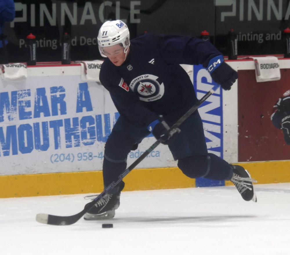 Oakbank's Owen Martin and Lorette's Avery Laliberte were in attendance at the Winnipeg Jets annual prospects camp. (Cassidy Dankochik The Carillon)