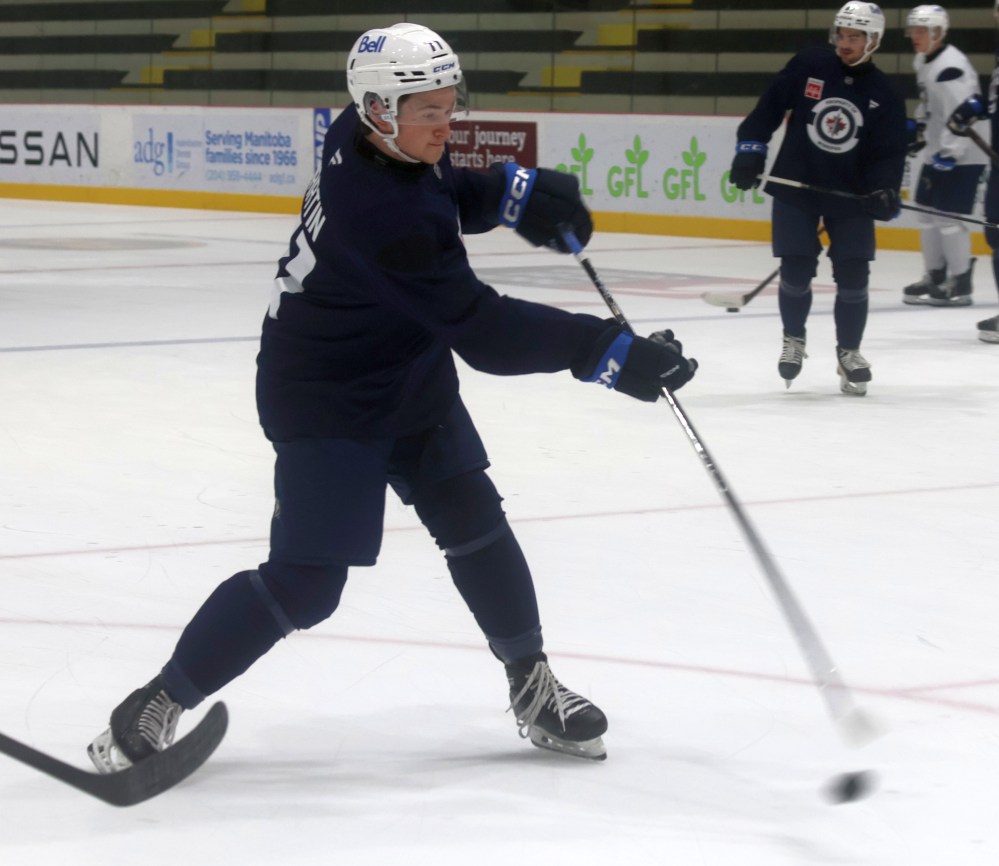 Oakbank's Owen Martin and Lorette's Avery Laliberte were in attendance at the Winnipeg Jets annual prospects camp. (Cassidy Dankochik The Carillon)