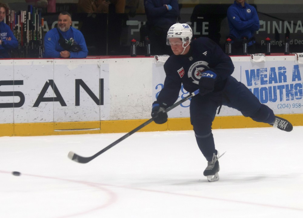 Oakbank's Owen Martin and Lorette's Avery Laliberte were in attendance at the Winnipeg Jets annual prospects camp. (Cassidy Dankochik The Carillon)