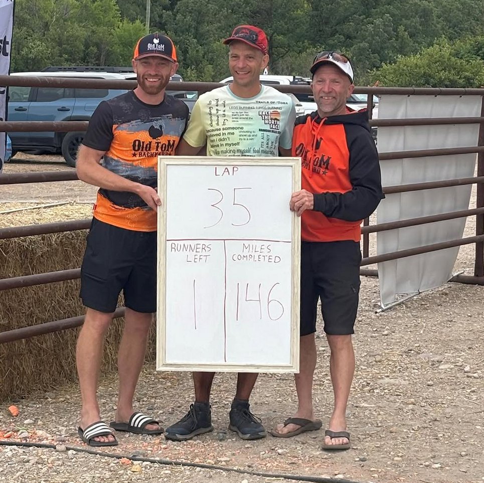 Winnipeg’s Aaron Webb was the last man standing, running over 4 miles every hour for 35 straight hours to win the Old Tom Backyard Ultramarathon. Next year's winner will get an automatic spot on Team Canada. (Old Tom Backyard Instagram)