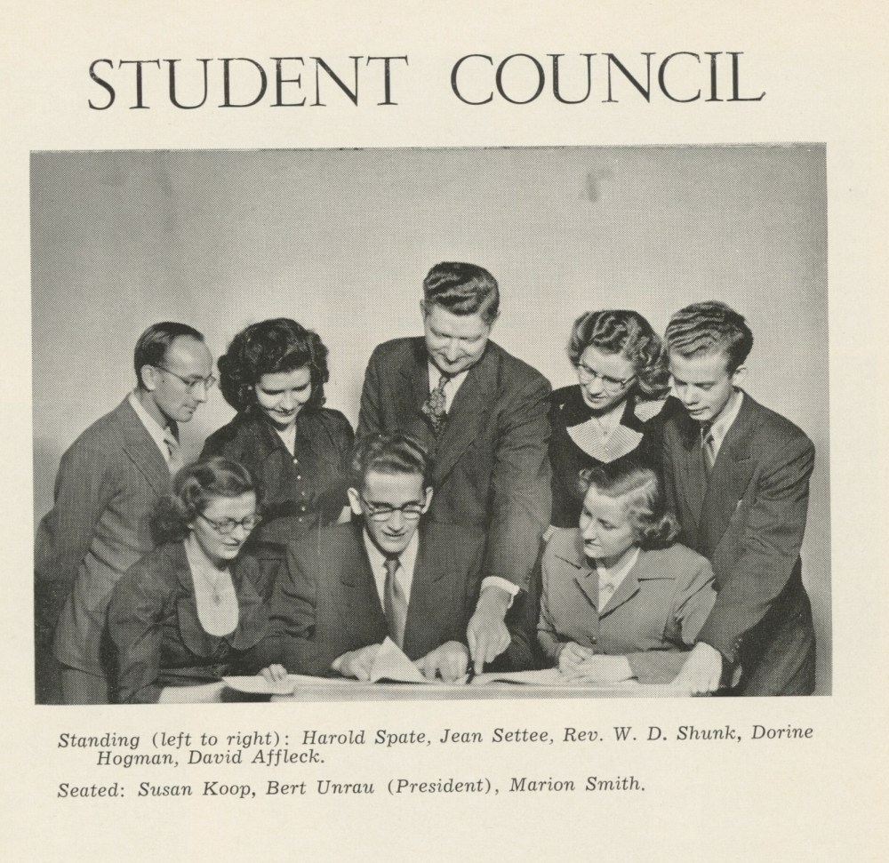 submitted
The 1952-53 student council of the Winnipeg Bible Institute and College of Theology, which would go on to become Providence University College & Theological Seminary.
