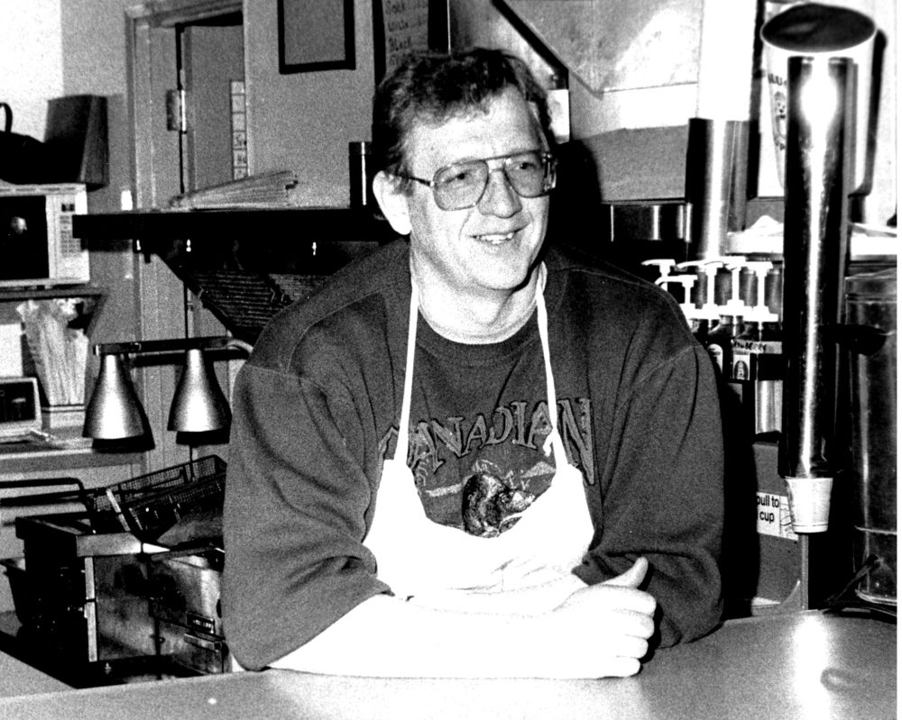 THE CARILLON ARCHIVES
Jac Siemens, always willing to help wherever needed, takes turn in the arena concession stand in 1992.