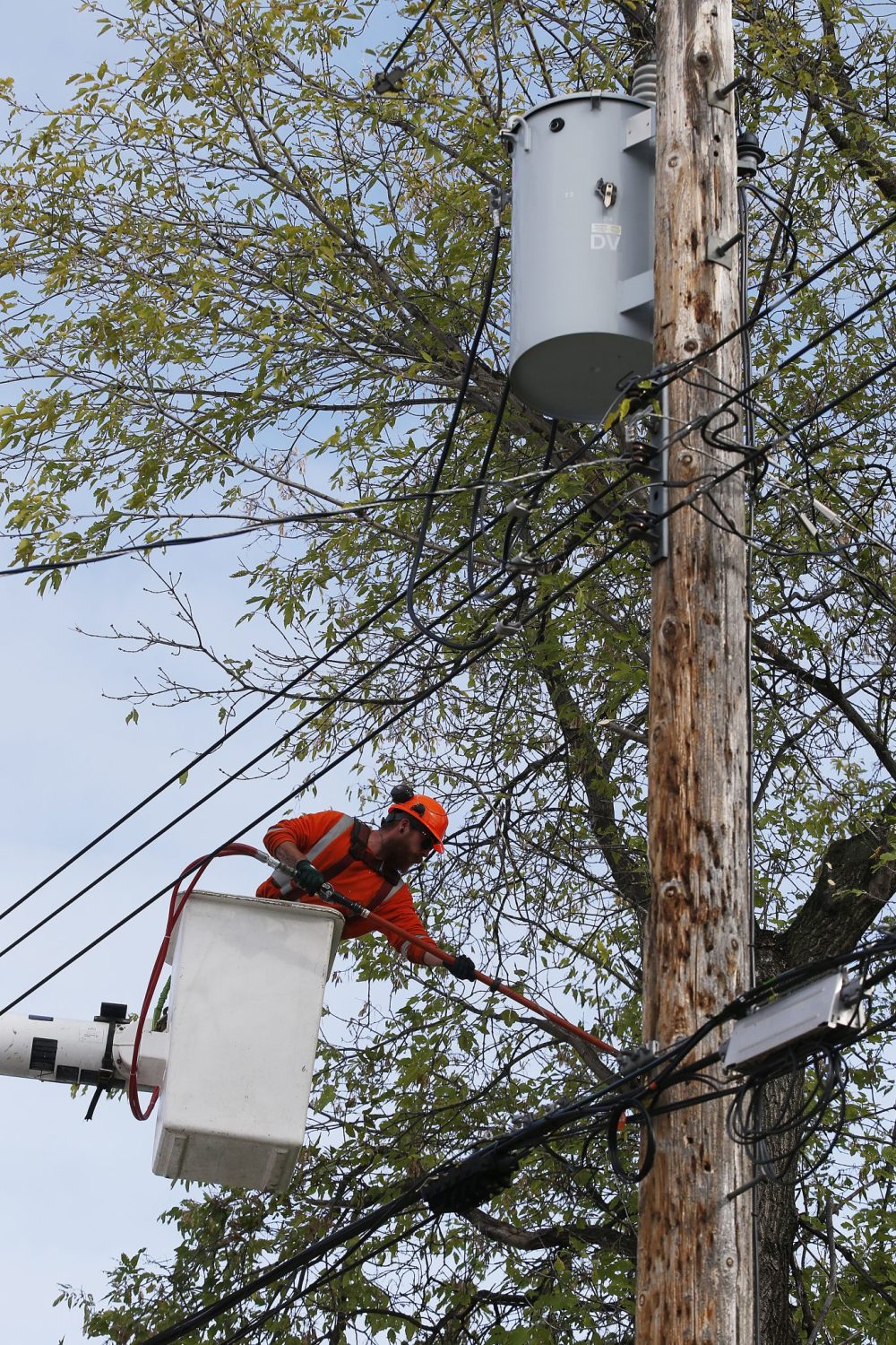 JOHN WOODS WINNIPEG FREE PRESS
Manitoba Hydro says their tree trimming program helps prevent incidents like this, where employees were forced to trim tree branches after an October 2019 snow storm that caused widespread power outages.