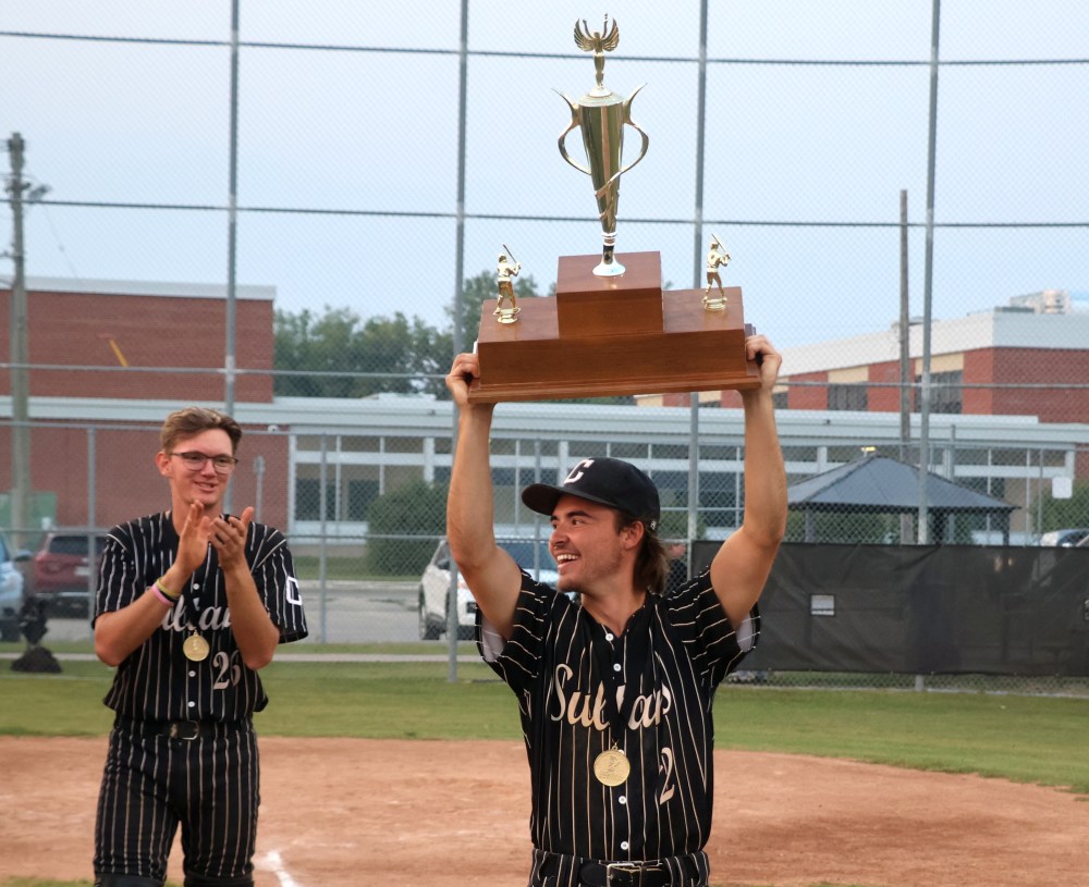 The Carillon Sultans won game four of the MJBL finals, clinching a 3-1 series victory and setting off celebrations at Koskie Field in Winnipeg July 30. (Cassidy Dankochik The Carillon)