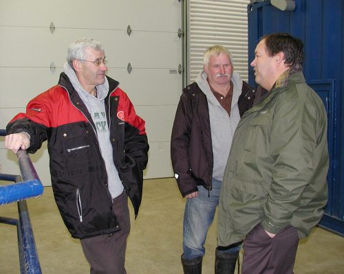 CARILLON ARCHIVES 

Interested guests at the tour of the manure recycling facility at Rosser Holsteins were Lely representative Rich Peters, hog producer Will Peters and Fred Winkler of the Farm Credit Corporation.