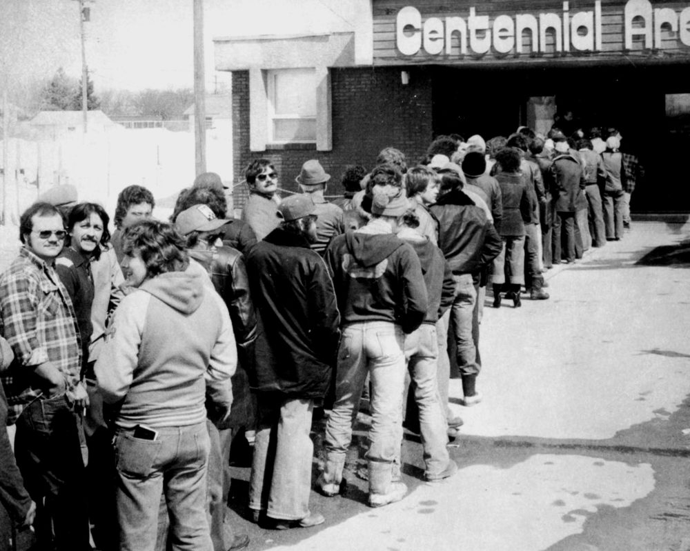 THE CARILLON ARCHIVES
When the Trail Smoke Eaters came to town in April of 1979, the Centennial Arena wasn’t big enough to hold all the fans who lined up for tickets to the Allan Cup series.