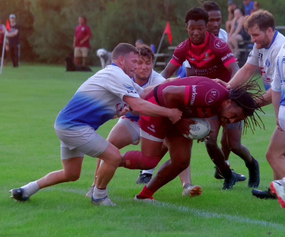 The Eastman Warriors fell to the Winnipeg Assassins in Manitoba Rugby premier division action in A.D. Penner Park Aug. 14. (Cassidy Dankochik The Carillon)