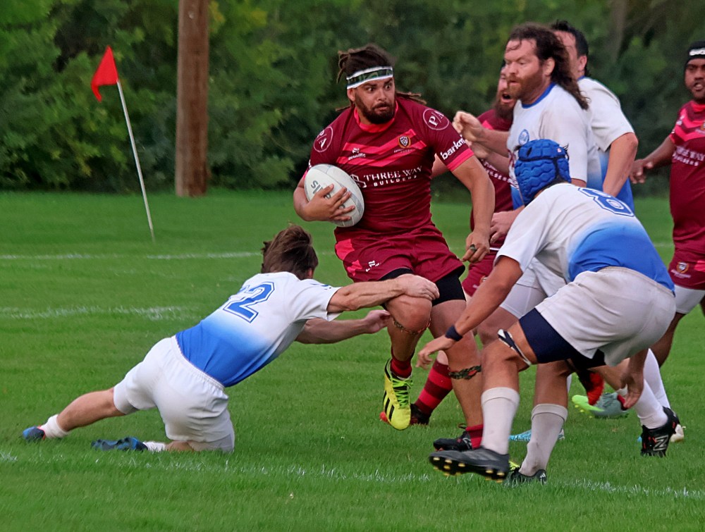 The Eastman Warriors fell to the Winnipeg Assassins in Manitoba Rugby premier division action in A.D. Penner Park Aug. 14. (Cassidy Dankochik The Carillon)