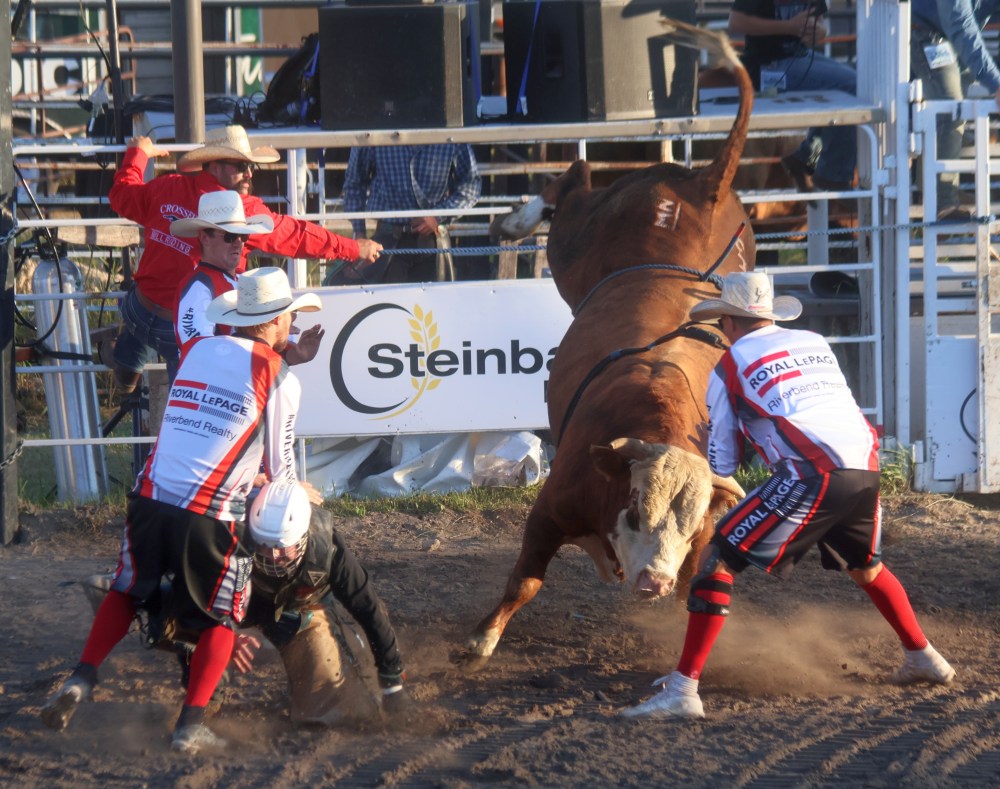 Fans packed into Grunthal for Crossfire Bullriding's Bull Riders of Canada invitational Aug. 14/15. (Cassidy Dankochik The Carillon)