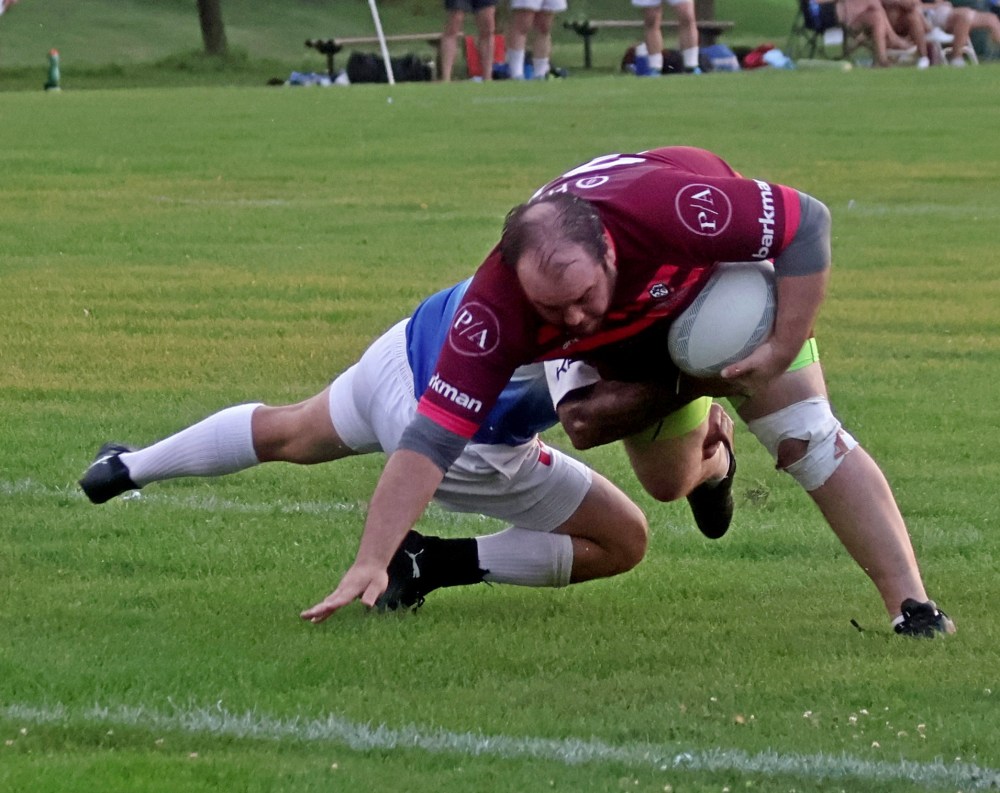 The Eastman Warriors fell to the Winnipeg Assassins in Manitoba Rugby premier division action in A.D. Penner Park Aug. 14. (Cassidy Dankochik The Carillon)