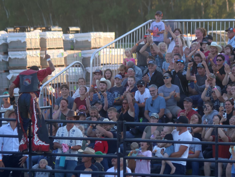 Fans packed into Grunthal for Crossfire Bullriding's Bull Riders of Canada invitational Aug. 14/15. (Cassidy Dankochik The Carillon)