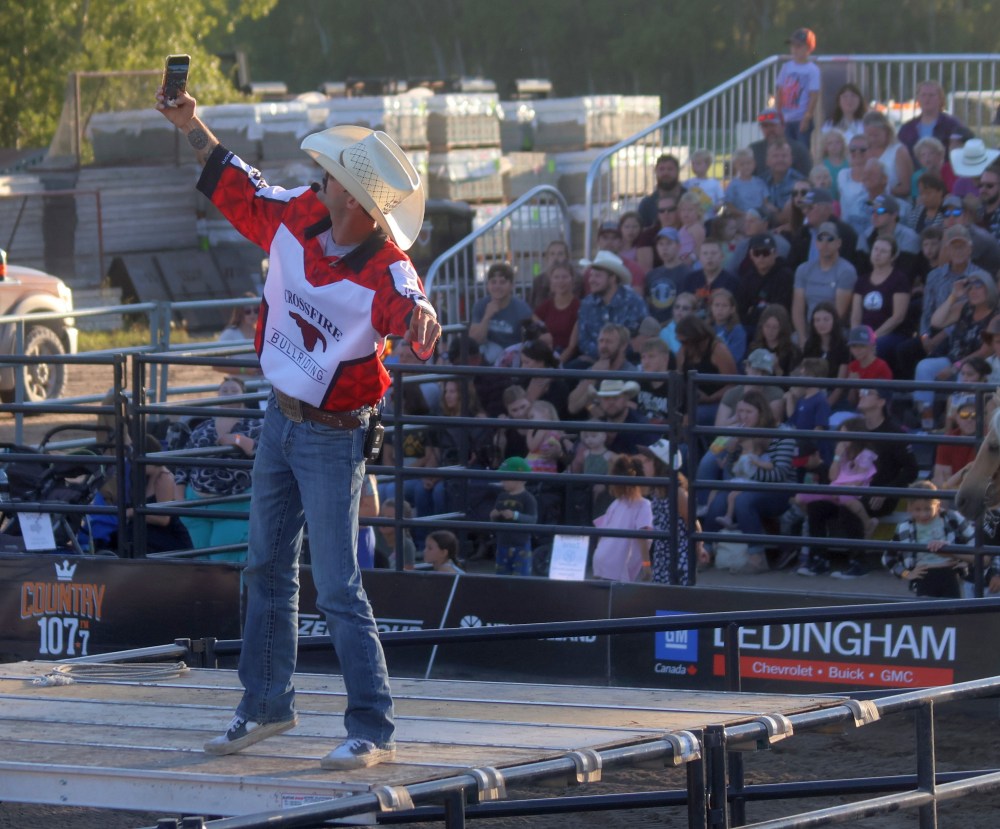 Fans packed into Grunthal for Crossfire Bullriding's Bull Riders of Canada invitational Aug. 14/15. (Cassidy Dankochik The Carillon)
