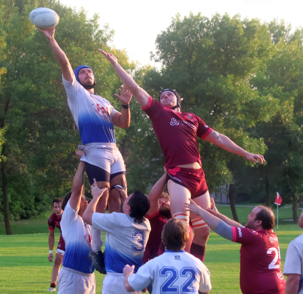 The Eastman Warriors fell to the Winnipeg Assassins in Manitoba Rugby premier division action in A.D. Penner Park Aug. 14. (Cassidy Dankochik The Carillon)