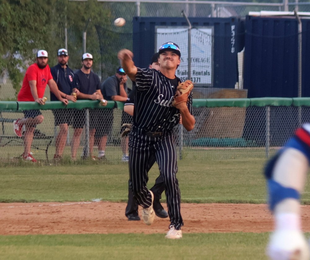 The Carillon Sultans won game four of the MJBL finals, clinching a 3-1 series victory and setting off celebrations at Koskie Field in Winnipeg July 30. (Cassidy Dankochik The Carillon)