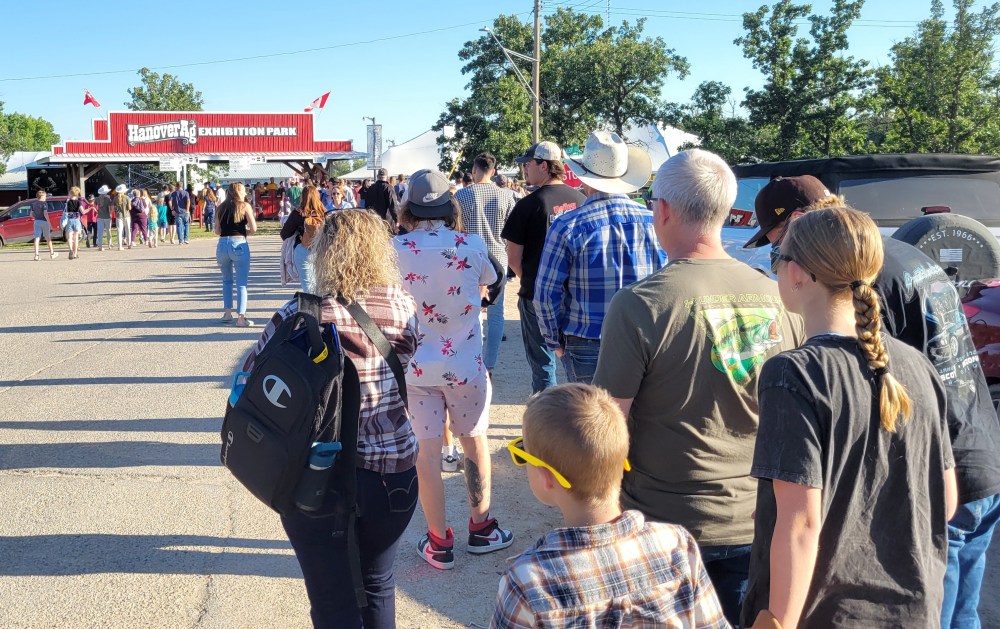 Fans packed into Grunthal for Crossfire Bullriding's Bull Riders of Canada invitational Aug. 14/15. (Cassidy Dankochik The Carillon)