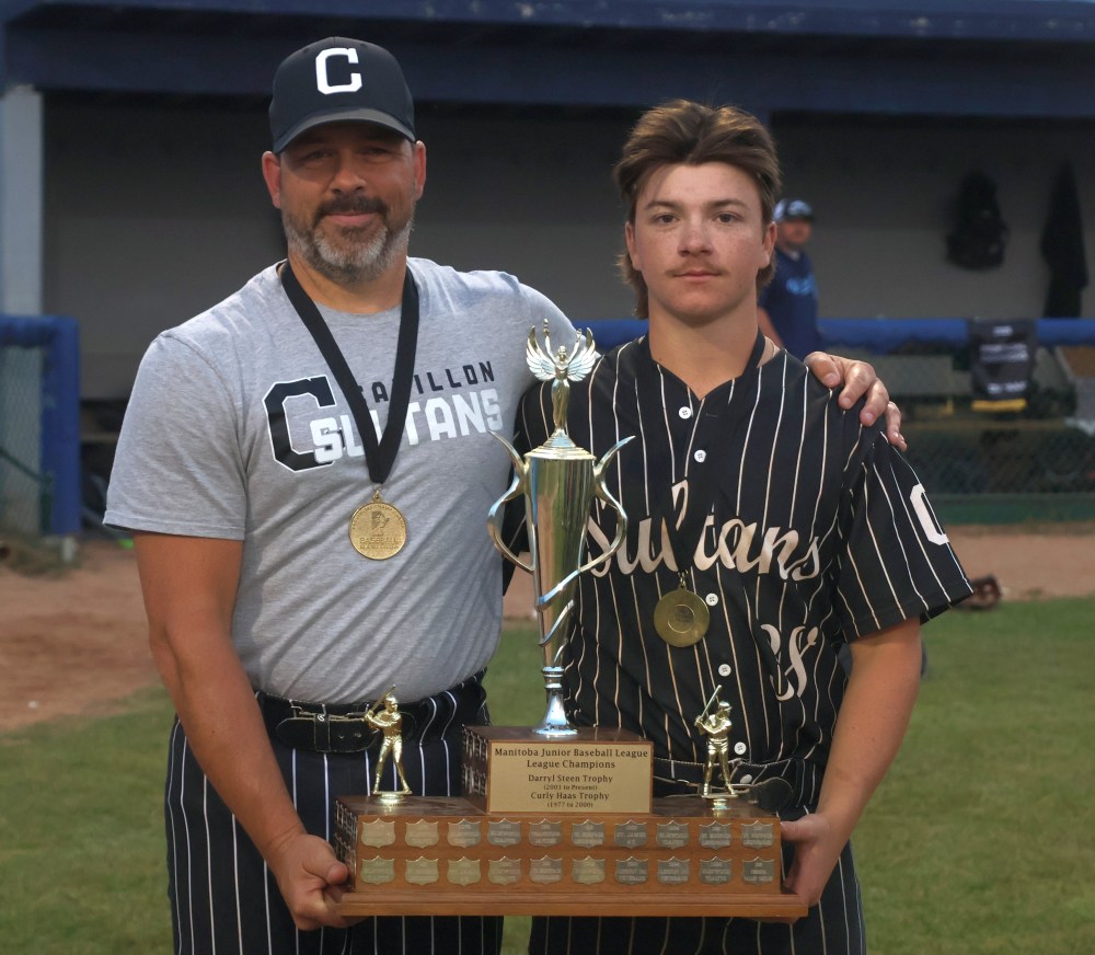 The Carillon Sultans won game four of the MJBL finals, clinching a 3-1 series victory and setting off celebrations at Koskie Field in Winnipeg July 30. (Cassidy Dankochik The Carillon)